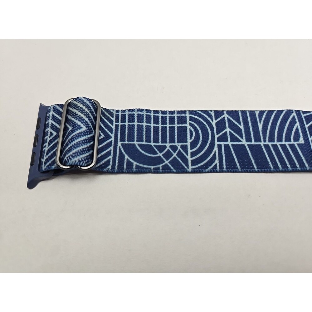 ZOX Theres Nothing You Cant Do 44mm Apple Watch Band Blue Geometric Adjustable